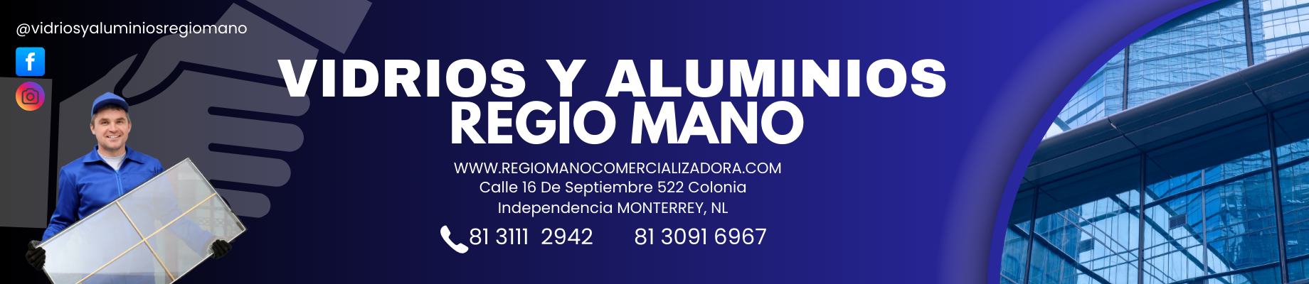 Vidrios y Aluminios Regio Mano